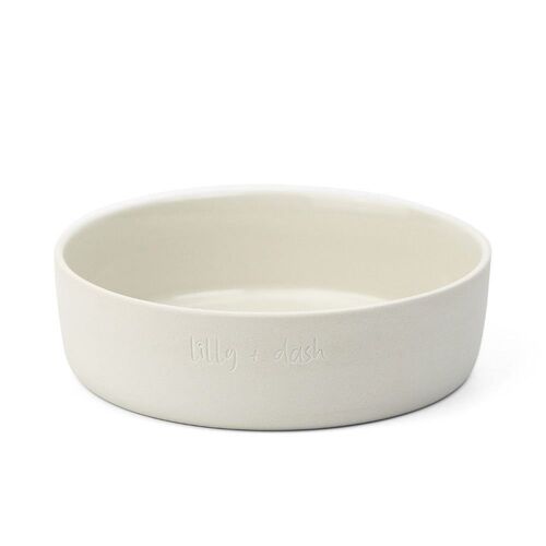 Lilly + Dash Pet Bowl with Hand Glazed Glossed Interior Cloud Large