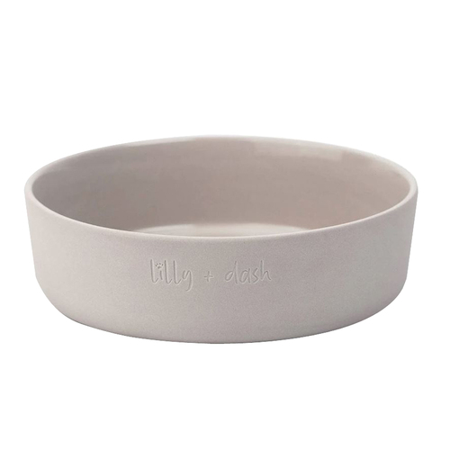 Lilly + Dash Durable Ceramic Pet Dog Bowl Dishwasher Safe Slate