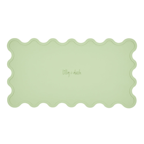 Lilly + Dash Wave Placemats fits Two Lilly + Dash Ceramic Bowls Mint 