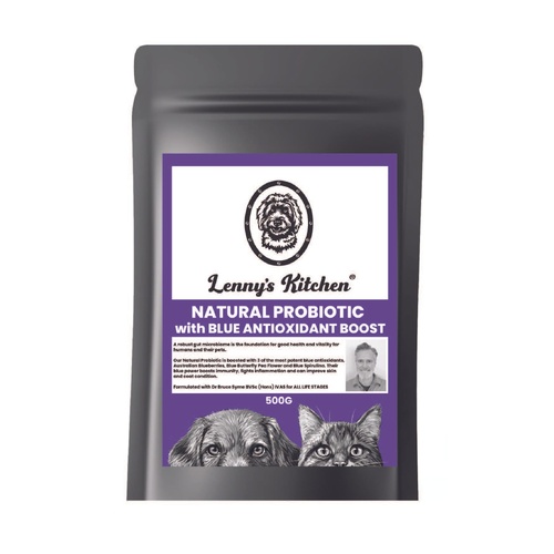 Lennys Kitchen Natural Probiotic w/ Blue Antioxidant Boost for Cats & Dogs 500g