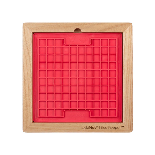LickiMat Wooden Eco Slow Feeder Keeper for Classic Sized Dog Lick Mats