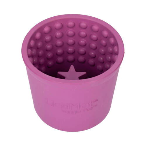 LickiMat Yoggie Pot Slow Feeder Dog Bowl Great for Treats & Yoghurt Purple