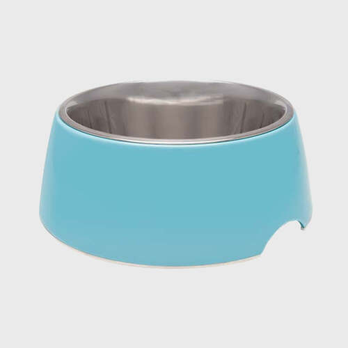Loving Pets Retro Bowl for Small Dogs Pups Kittens & Cats Electric Blue Large