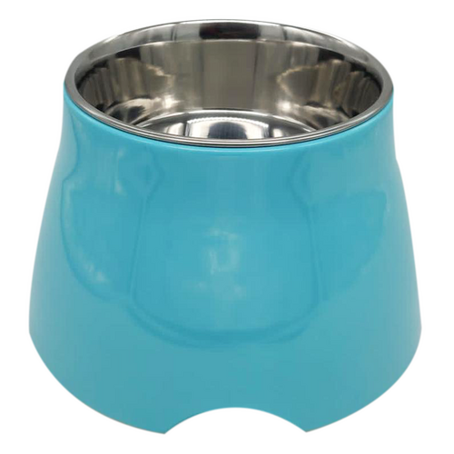 Loving Pets Retro Elevated Sturdy Dog Bowl Dishwasher Safe Electric Blue