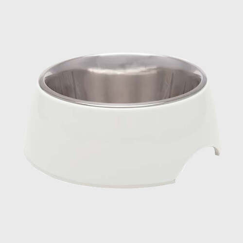 Loving Pets Retro Bowl for Small Dogs Pups Kittens & Cats Ice White Small