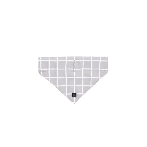 Mog & Bone Dog Bandana Dog Collar Accessory Grey Check Print Small