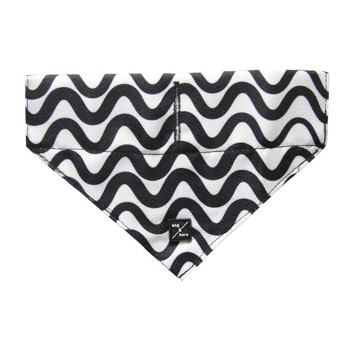 Mog & Bone Dog Bandana Pet Stylish Accessory Black Wave Medium