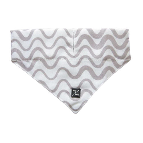 Mog & Bone Dog Bandana Pet Stylish Accessory Mocha Wave Small