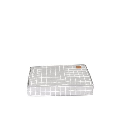 Mog & Bone Classic Cushion Dog Bed Grey Check Print Small