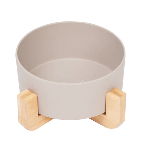 Mog & Bone Single Bamboo Durable Pet Dog Feeding Bowl Mocca 1800ml