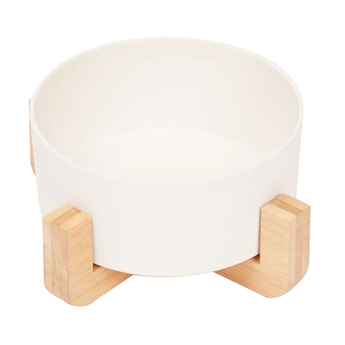 Mog & Bone Single Bamboo Durable Pet Dog Feeding Bowl Natural 1800ml