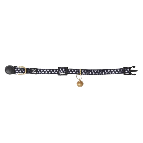 Mog & Bone Hemp Durable Adjustable Stylish Cat Collar Navy Cross