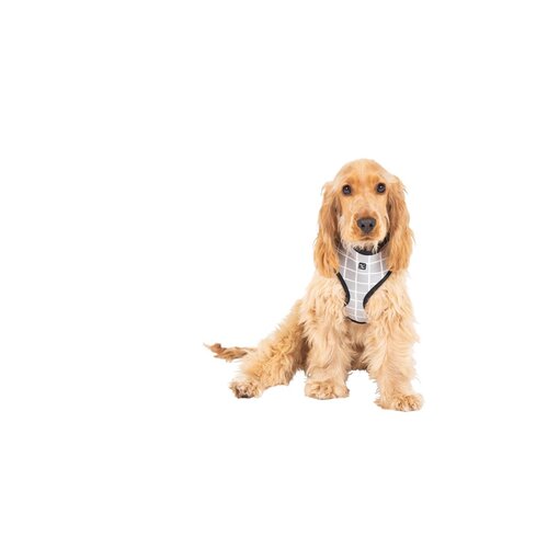 Mog & Bone Neoprene Durable Dog Harness Grey Check Print Small