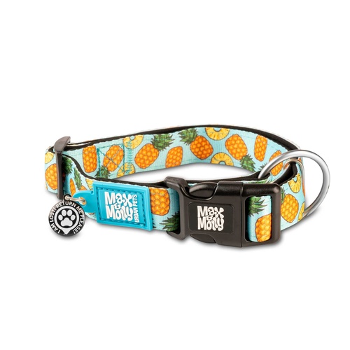 Max & Molly Smart ID Pet Dog Safety Collar incl Gotcha Tag Sweet Pineapple XS