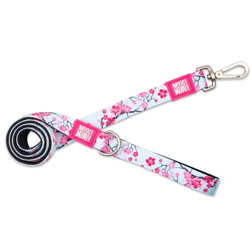 Max & Molly Short Safety Leash Soft Padding for Dogs Cherry Bloom Small