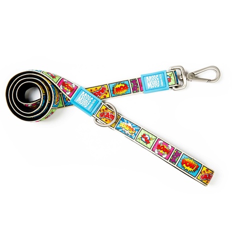 Max & Molly Short Safety Leash Soft Padding for Dogs Comic Small