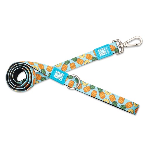 Max & Molly Short Safety Leash Soft Padding for Dogs Sweet Pineapple Small
