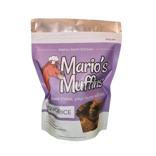 Marios Farm Kitchen Muffins Liquorice Natural Horse Treats 400g
