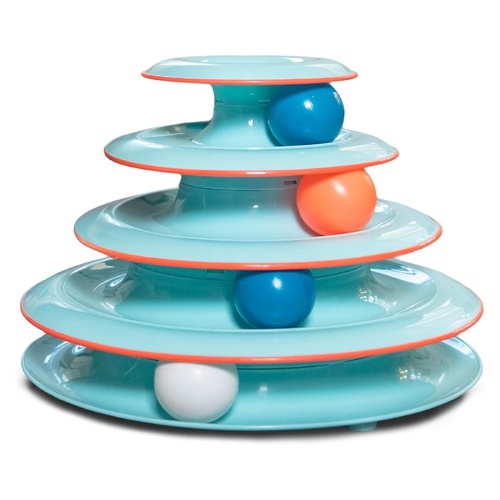 Petstages Catstages Chase Meowtain Interactive Cat Puzzle Toy Blue