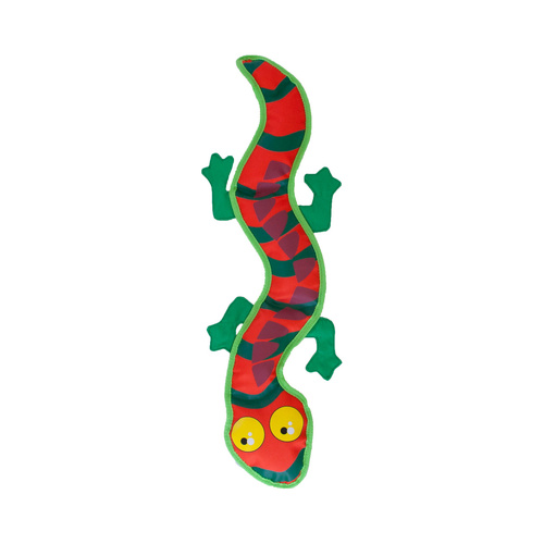 Outward Hound Fire Biterz Exotic Lizard Interactive Dog Squeaker Toy Orange Lge