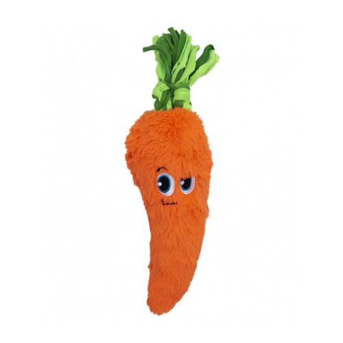 Outward Hound Fetchtables Carrot Plush Dog Squeaker Toy Orange Medium