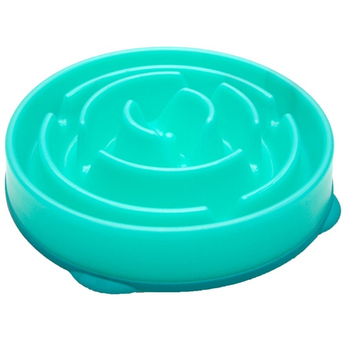 Outward Hound Fun Feeder Interactive Slow Bowl Drop for Dogs Teal Large