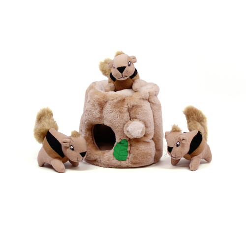 Outward Hound Hide-A-Squirrel Interactive Plush Pet Dog Toy Medium
