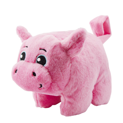 Outward Hound Tail Poppers Pig Interactive Plush Dog Squeaker Toy XS