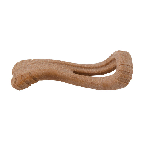 Petstages Dogwood Flip & Chew Wood Textured Dog Bone Toy Medium