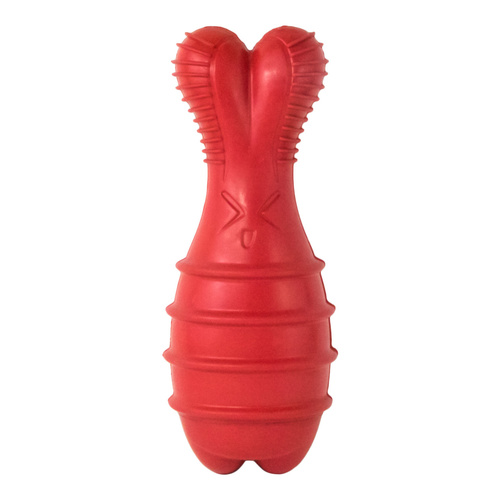 Petstages Grunting Fetch Bunny Interactive Play Pet Dog Toy Red