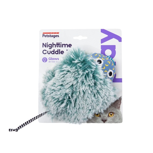 Petstages Nighttime Cuddle Glow in the Dark Interactive Plush Cat Toy