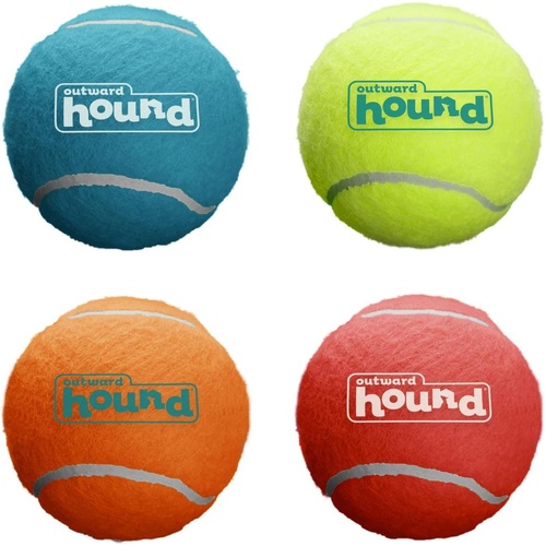 Outward Hound Fetch Squeaker Ballz Interactive Dog Squeaker Toy Medium 4 Pack
