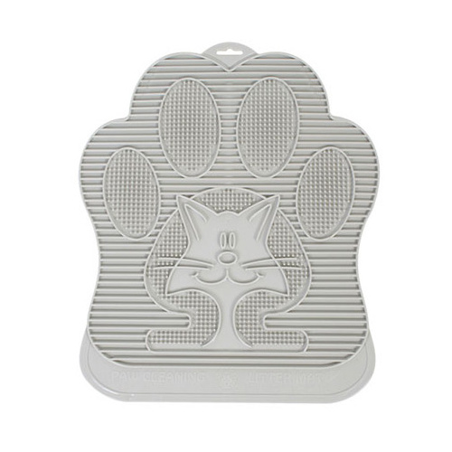 Omega Paw Roll N Clean Paw Cleaning Litter Mat Removes Litter Lodged Grey