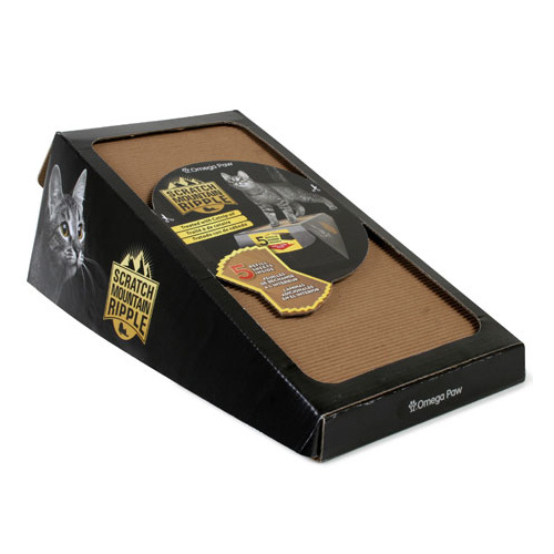 Omega Paw Scratch Mountain Ripple Cardboard Scratcher for Cats