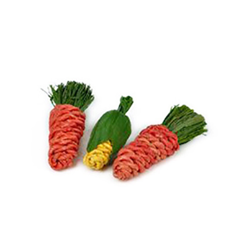 Petface Pipkins Vegetable Gnawer Corn & Carrots Toy for Small Animals 3 Pack