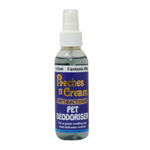 Pooches N Cream Pet Deodoriser Great for Cage & Kennels Fantasia Bloo 125ml