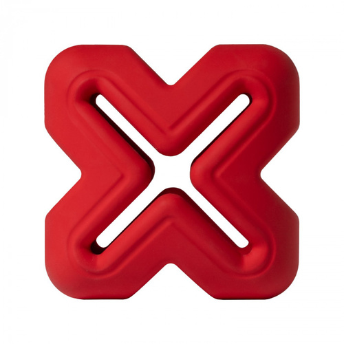 Pet DreamHouse Chewtastic Geometrics Fillables Geo-Metz Roller Dog Toy Red