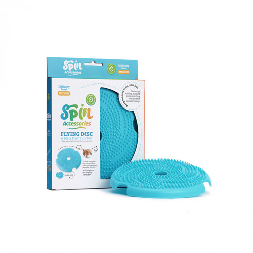 Pet DreamHouse Spin Accessories Lick Flying Disc Interactive Dog Toy Blue