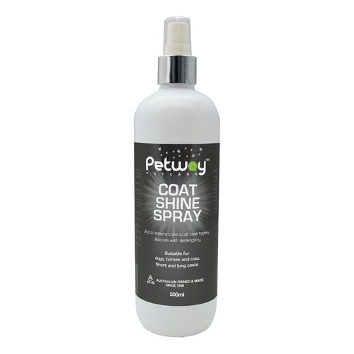 Petway Petcare Coat Shine Grooming Spray for Dogs Cats & Horses 500ml