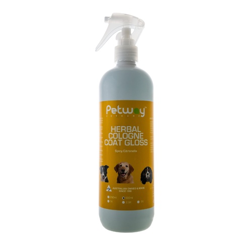 Petway Petcare Herbal Cologne Coat Gloss Pet Dog Grooming Spicy Citronella 500ml