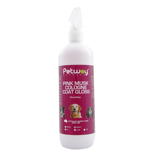 Petway Petcare Pink Musk Cologne Coat Gloss Dog Spray 500ml