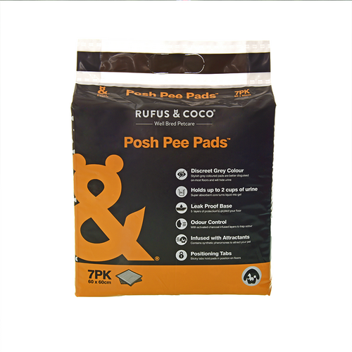 Rufus & Coco Posh Pee Pads for Dogs 7 Pack 60 x 60cm