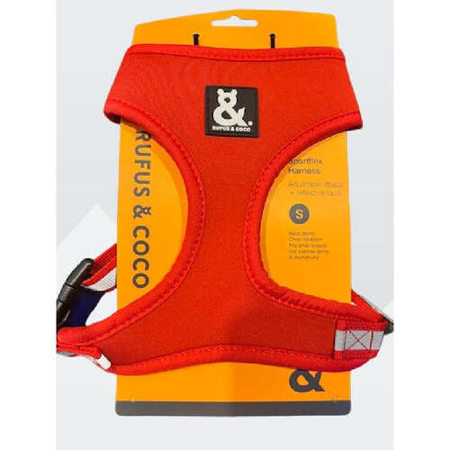 Rufus & Coco Sportflex Adjustable Straps Dog Harness Red Medium