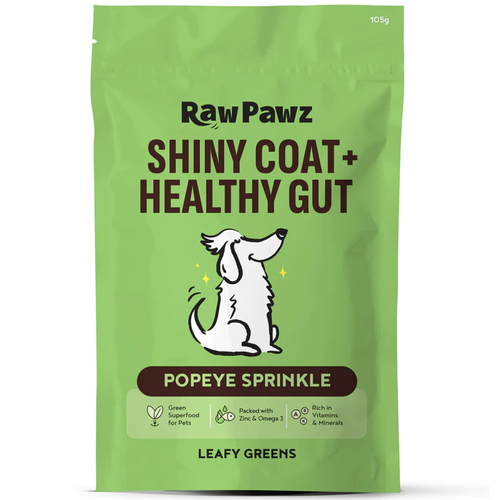 Raw Pawz Shiny Coat & Healthy Gut Popeye Springle for Dogs 105g