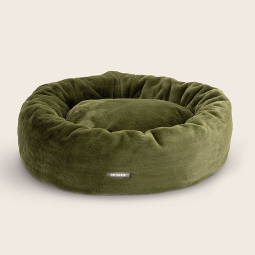 Snooza Luxe Fur Cuddler Plush Faux Fur Cosy Pet Dog Bed Leaf Medium