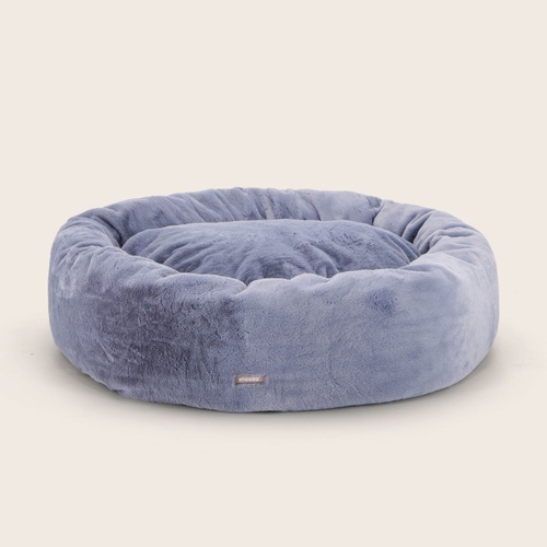 Snooza Luxe Fur Cuddler Plush Faux Fur Cosy Pet Dog Bed Smokey Blue Medium