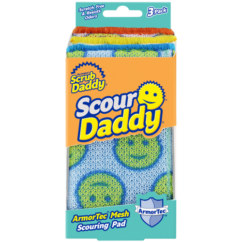 Scrub Daddy Scour Daddy ArmorTec Mesh Scouring Pad Scratch Free 3 Pack