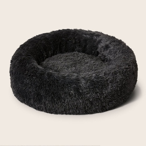 Snooza Calming Cuddler Plush Faux Fur Cosy Pet Dog Bed Charcoal Large