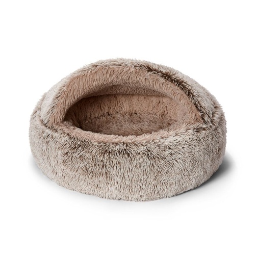 Snooza Calming Hoodie Cuddler Cave Style Pet Dog Bed Mink Small