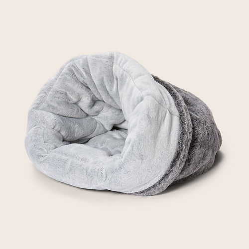 Snooza Soft Faux Fur Tunnel Durable Cosy Pet Cat Bed Chinchilla